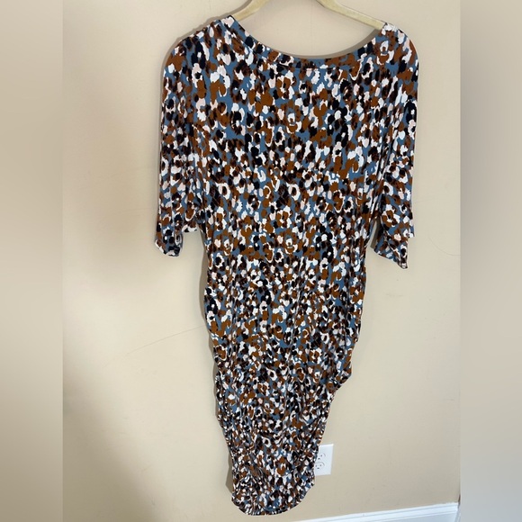 Maternity Motherhood midi dress rouched jersey knit stretchy size XL - Picture 4 of 5